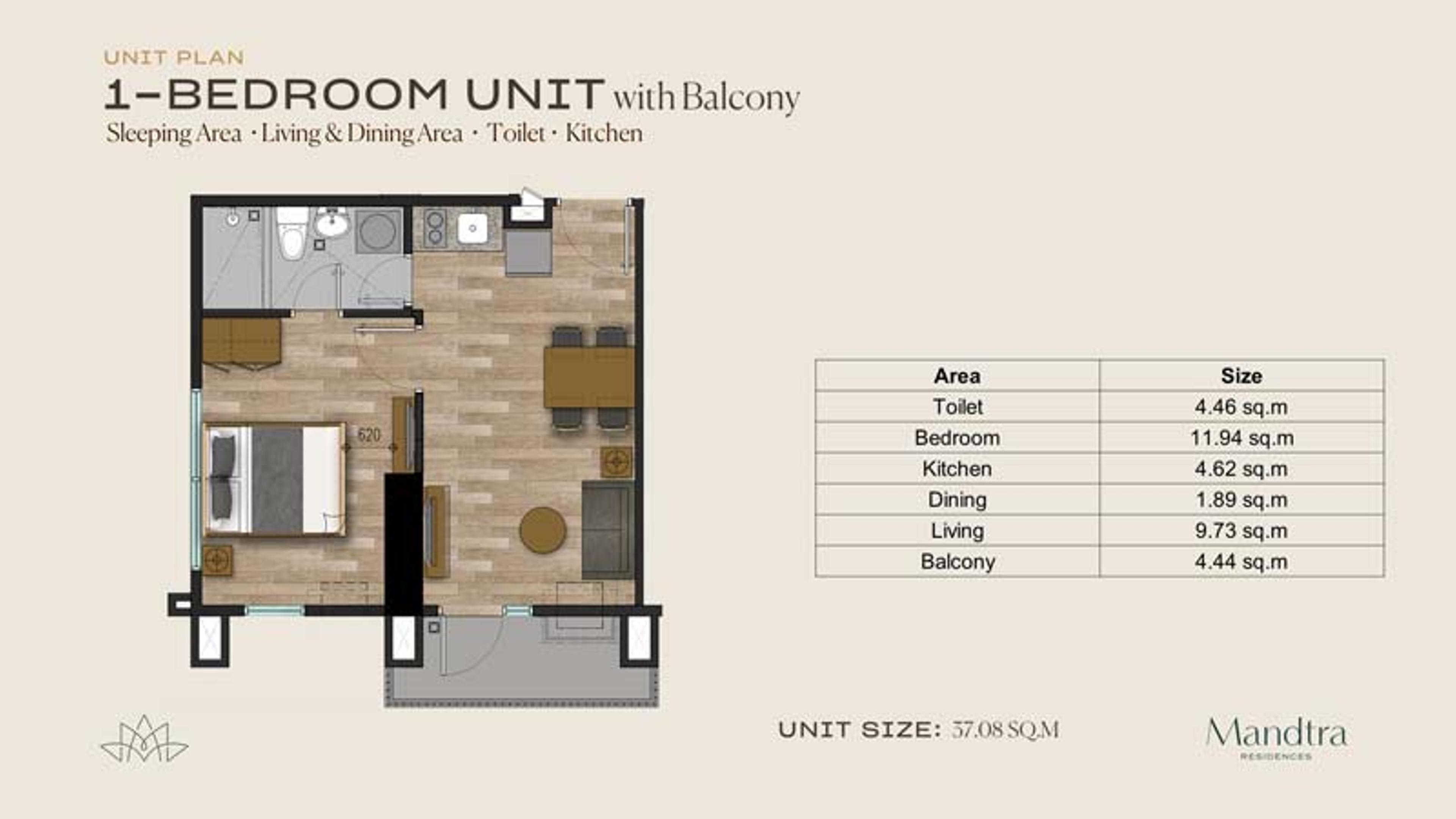 1 Bedroom - Mandtra Residences